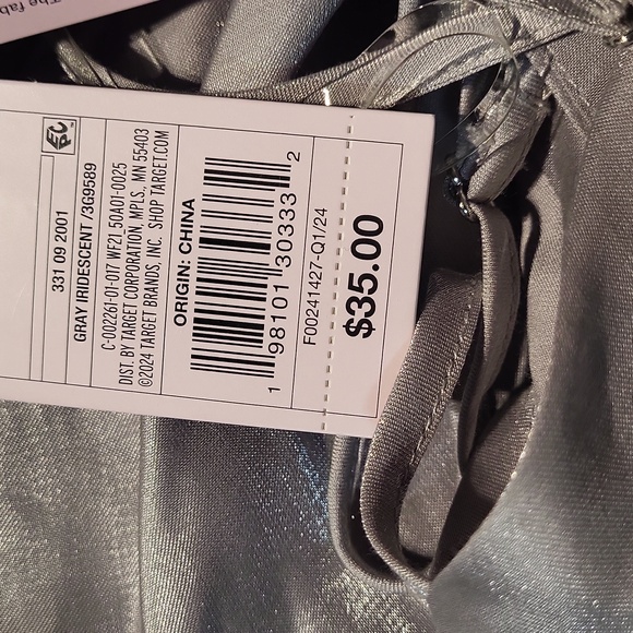 WILD FABLE WOMEN'S SILVER IRIDESCENT MAXi  SLIP DRESS. NWT - Picture 5 of 8